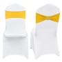 Stretch Spandex Folding Chair Covers, 30 pcs, Gold and White