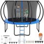 10-stopowa trampolina zewnętrzna z siatką, drabinką i słupkiem