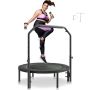 Składana mini trampolina 40 cali do treningu dla dorosłych, regulowany uchwyt