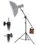 Регулируемая алюминиевая стойка для фотооборудования, 390 см, с воздушной подушкой и штангой.