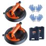 Glass vacuum suction cups, 20.3 cm, 2 pcs., ABS handle