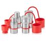 1/2 inch flat face hydraulic quick connect fitting, NPT, ISO16028