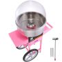 Commercial cotton candy maker with trolley, 1000 W