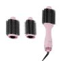 Ionic hair dryer styling brush with titanium and ceramic heads, 2.6" and 2.95", 4 temperatures, 4in1