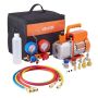 Zestaw pompy próżniowej i manometru HVAC, 115 l/min, R134a R22 R410a R1234YF