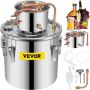 Moonshine still 8.5 gal. (38 L), stainless steel with copper tube and thermometer