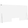 Acrylic counter protection shield 24"x48" with window