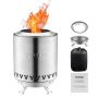 Tabletop Stainless Steel Fire Pit Fireplace, 6 Inch, Portable, Silver