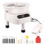 Ceramic pottery wheel with pedal, 27.9 cm, 450 W, white