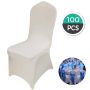 Stretchy spandex folding chair covers, beige, 100 pcs.