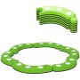 Children's balance beam, 6 segments, Green, 101 × 101 × 7 cm