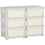 Детский шкаф Homcom 75x37x56,5см, серо-кремового цвета