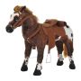 Konik bujany dla dzieci Homcom 85x28x60cm, brązowo-biały