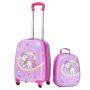 Zestaw walizek dziecięcych VEVOR LGA4T-16UNC-P08, 2 sztuki, różowy, 32 × 23 × 45 cm