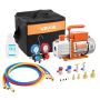 Vacuum pump and gauge set VEVOR RS-1.5, single-stage