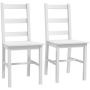 Dining chairs, 2 pcs, White, 41.5 × 90 × 46 cm