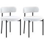 Dining chairs, 2 pcs, Cream white, 51 × 76 × 51 cm