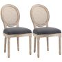 Dining chairs, 2 pcs, Grey, 49 × 96 × 56 cm