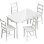 Dining set, 5 pieces, 4 chairs, White, 118 × 73 × 75 cm