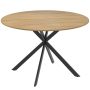 Dining table, 4 seats, Oak/black, Ø120 × 75 cm