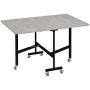 Dining table Homcom 120x80x73cm., black/gray