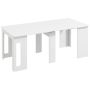 Dining table, extendable, up to 6 people, White, 60–180 × 75 × 85 cm