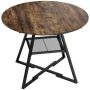 Dining table, Brown/black, Ø 100 × 76 cm