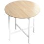Dining table, Foldable, 2-4 seats, Oak/white, 80 × 76 × 80 cm