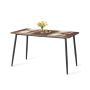 Dining table VASAGLE KDT100KE02, for 4-6 people, brown/black, 140 × 75 × 75 cm