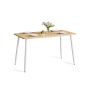 Dining table VASAGLE KDT100N01, for 4-6 people, brown/black, 140 × 75 × 75 cm