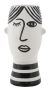 Vase, White and Black, 13.2 × 26.3 × 11.8 cm