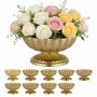 Vase VEVOR LJL-16, 10 pcs, Gold, Ø 185 × 12 cm