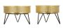 Zestaw podstawek pod doniczki Mauro Ferretti BOSSY, 2 szt., Ø 20,5 × 13 cm; Ø 18 × 13 cm