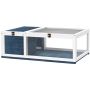 Turtle aviary, two-zone, blue, 91 × 32 × 60.5 cm