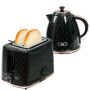 Kettle and toaster set, 1.7 l, 2 slices, Black