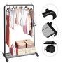 Outerwear rack on wheels HSR25BK, black