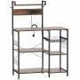 Kitchen shelf, 2 slots, 5 hooks, 90 × 42 × 130 cm
