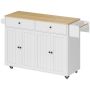 Kitchen island, 2 cabinets, 2 drawers, 147 × 89 × 43 cm