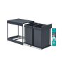 Kosz na śmieci SONGMICS Kitchen, 2 × 20 l, szary, 48,6 × 32,4 × 44 cm