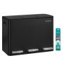 SONGMICS LTB145 Kitchen Trash Can, 3 × 15 l, Black, 62 × 35.3 × 45.5 cm