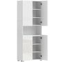 Kitchen cabinet, with adjustable shelves, White, 68 × 34 × 180 cm