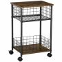 Kitchen trolley Homcom 40x30x62cm., black/brown