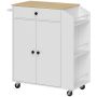 Kitchen trolley Homcom 82x38x86.5cm., white/light brown