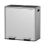 SONGMICS Kitchen Waste Bin, 2 × 40 l, 64.5 × 40.4 × 63.5 cm