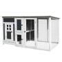 Chicken coop, for 1-2 chickens, grey/white, 165 × 80 × 75 cm