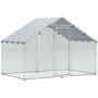 Kurnik PawHut 300x170x190cm, kolor srebrny