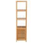 Bathroom cabinet Homcom 36x33x140cm., light brown