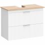 Bathroom cabinet with two drawers, 80 cm, white