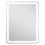 Lustro łazienkowe poziome lub pionowe z oświetleniem LED, srebrne, 60 × 80 cm