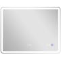 Lustro łazienkowe, LED, Bluetooth, zegar, srebrne, 70 × 90 × 3,5 cm